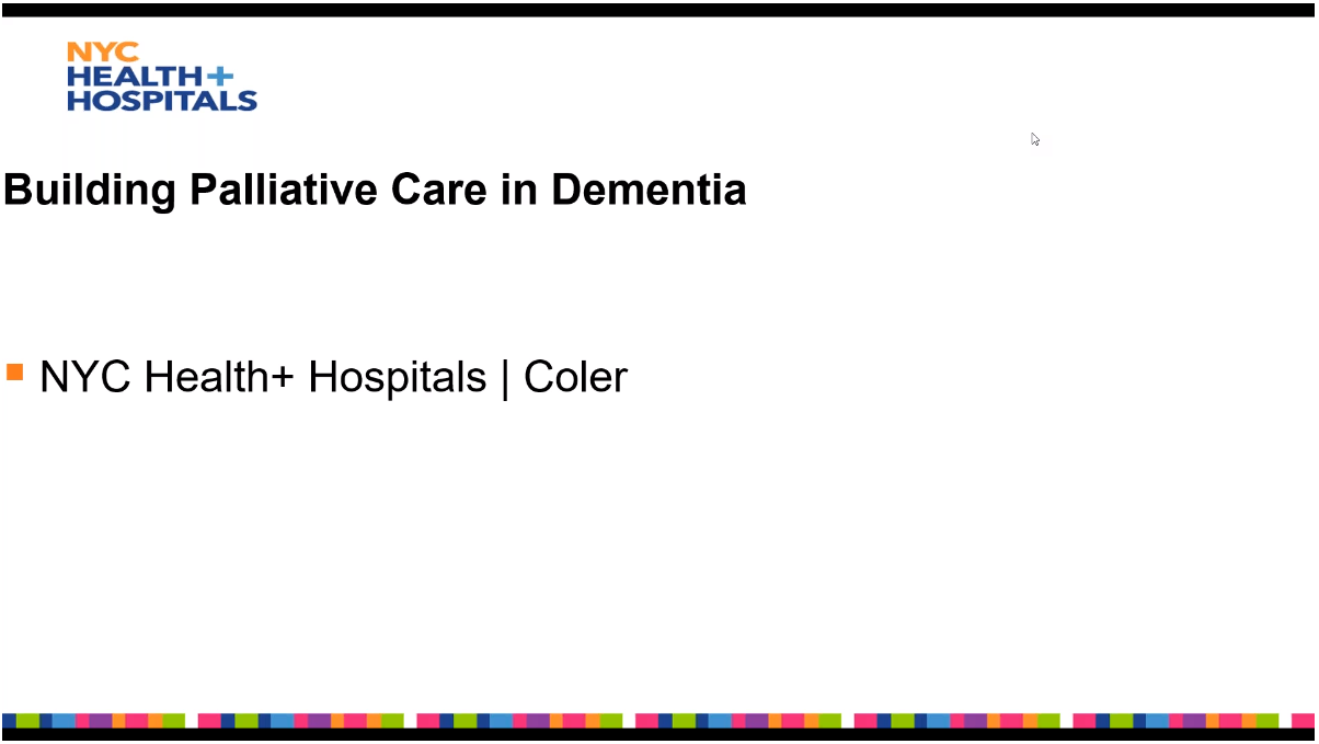 Building Palliative Care in Dementia